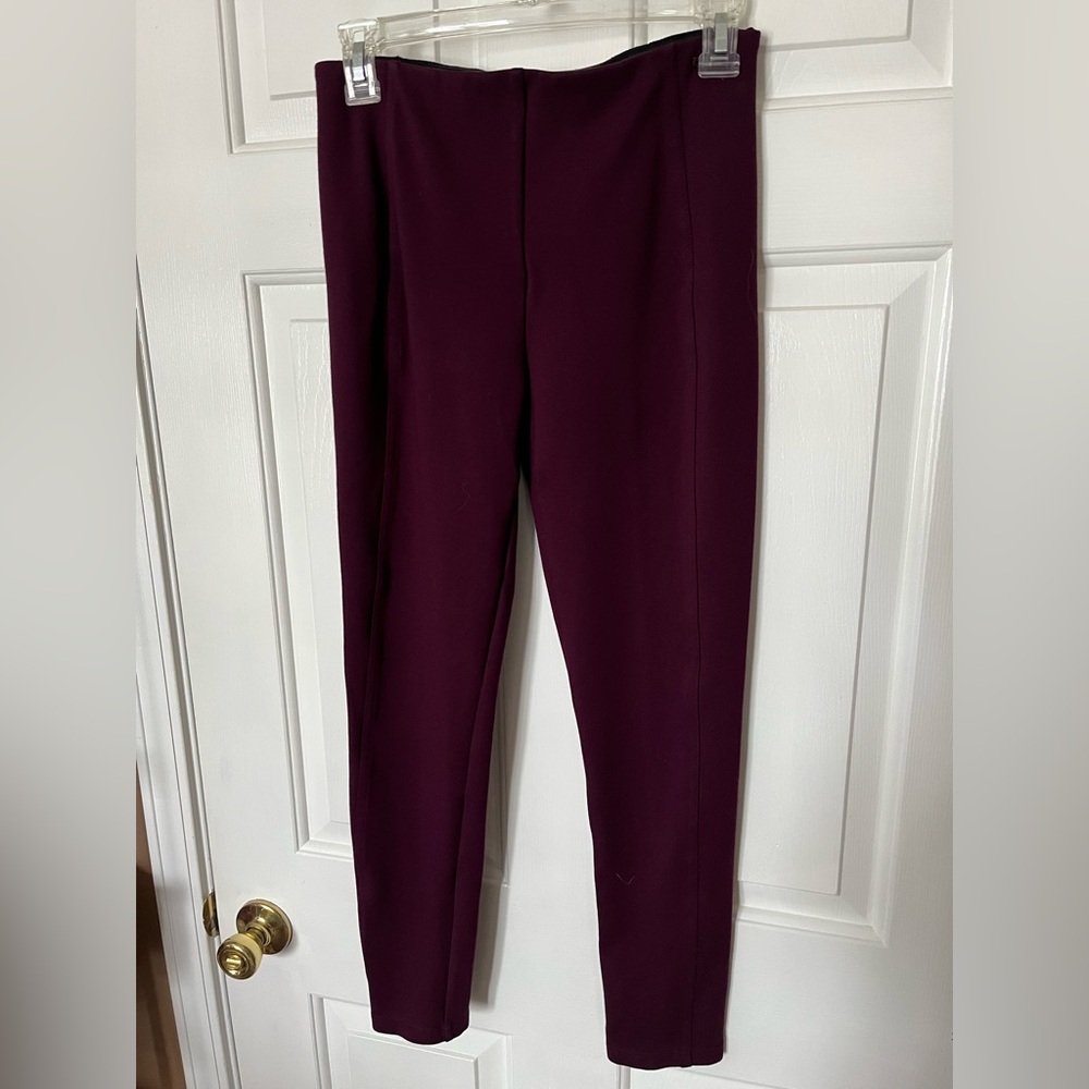 Ivanka Trump Maroon Chic Pull On Stretch Ankle Dress Pants Women's Size S/P